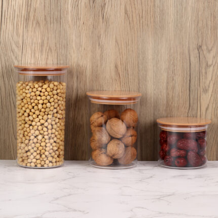 Food Container With Wood Lid