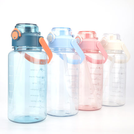 Plastic Water Bottle With Straw