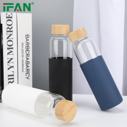 Water Bottle With Bamboo Lid