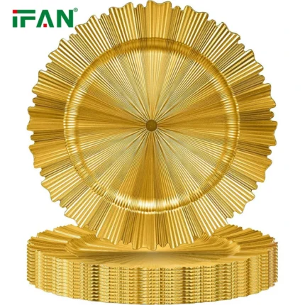 ​​Golden Charger Plates